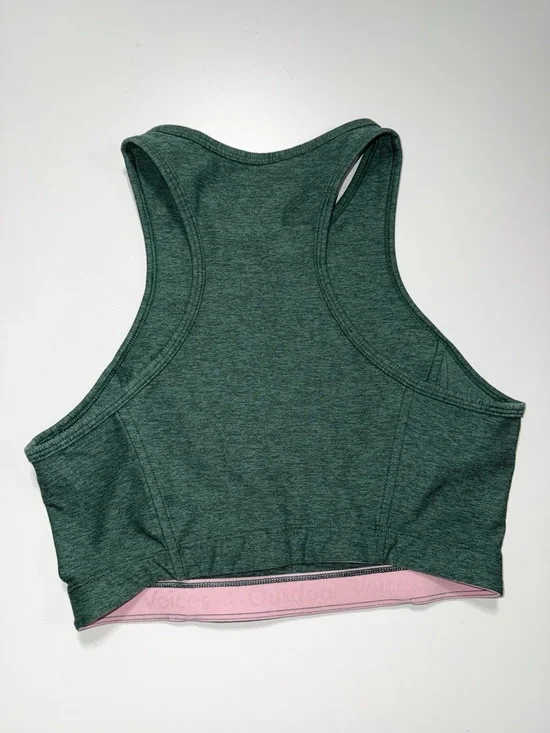 Outdoor Voices Athena Green Heathered Racerback Sporty Longline Bra Top - Picture 3 of 3